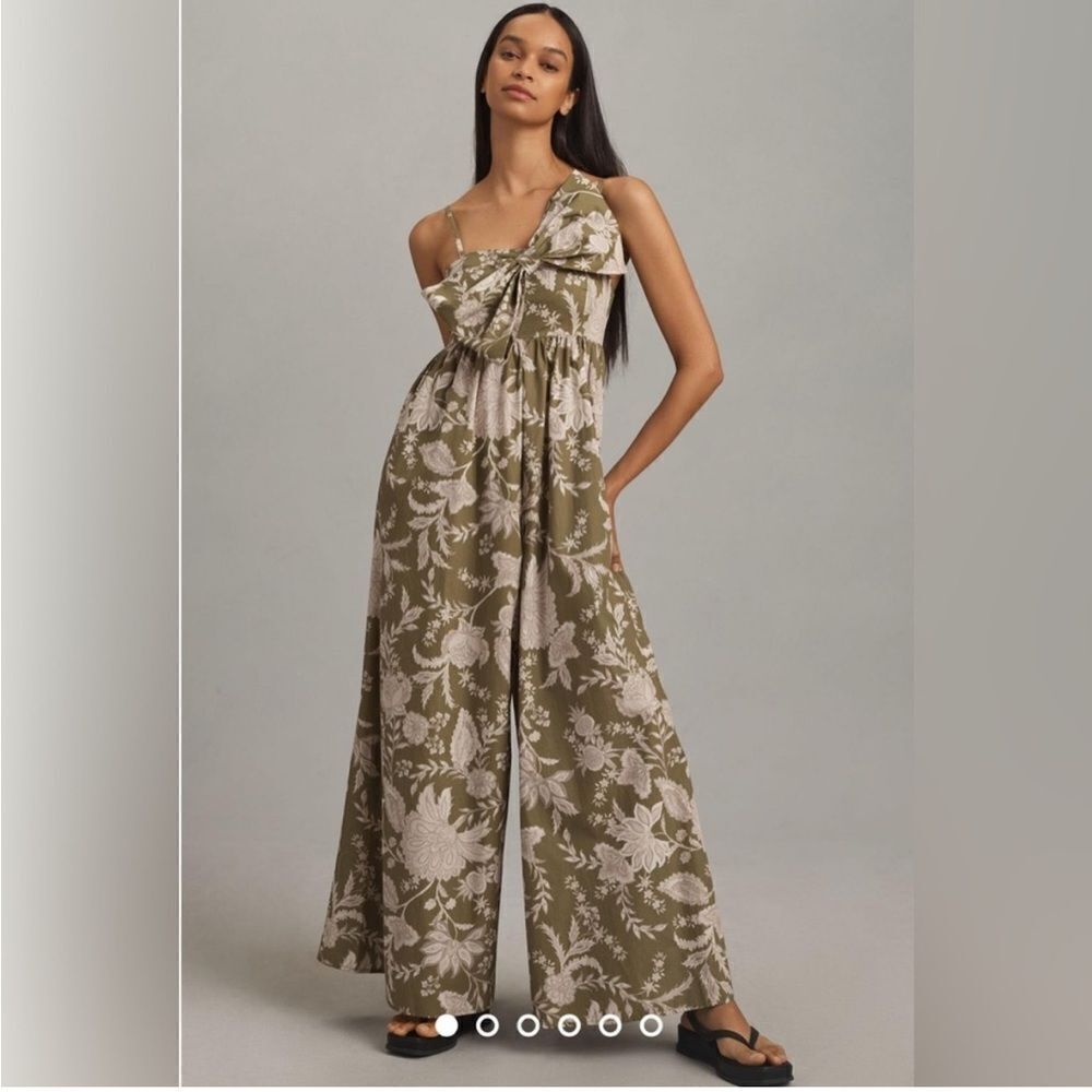 Anthropologie x HUTCH Poplin Bow Jumpsuit, size XS